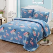 Pha lê giường nhung bao gồm một mảnh tấm vải liệm bìa tăng kang tatami giường bông khăn trải giường bìa Quilt thảm hai mặt - Trải giường