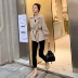 Áo khoác nữ phiên bản Hàn Quốc 2019 mùa thu mới phổ biến khí chất người đàn ông nhỏ bé lướt qua tay ngắn tay với thắt lưng trench coat nhỏ - Áo khoác ngắn