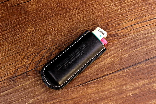 Одноразовая зажигалка, кожаный чехол ручной работы, из натуральной кожи, воловья кожа