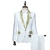 Trung niên phù hợp với màu trắng phù hợp với nam hợp xướng biểu diễn trang phục biểu diễn người lớn phục vụ ca sĩ chủ nhà - Suit phù hợp