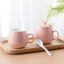 Cốc gốm mới có nắp đậy xu hướng cá tính sáng tạo cốc uống nước nam gia đình và phụ nữ cốc trà cốc cà phê cốc - Tách