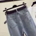 Quần jean rách d2 2020 xuân hè và quần jeans rách nữ chín điểm mỏng hơn phiên bản Hàn Quốc hoang dã rộng rãi - Quần jean