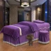 Thẩm mỹ viện ren Nhật Bản Trung Quốc cover Nhật Bản Nhật Bản massage giường pha lê nhung đẹp thêu châu Âu rắn màu dung tích nước giường - Trang bị tấm
