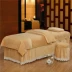 Thẩm mỹ viện ren Nhật Bản Trung Quốc cover Nhật Bản Nhật Bản massage giường pha lê nhung đẹp thêu châu Âu rắn màu dung tích nước giường - Trang bị tấm