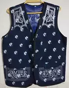 Trang phục dân tộc Dali Áo vest đặc sản nam Bai vest nam nhuộm thủ công - Trang phục dân tộc