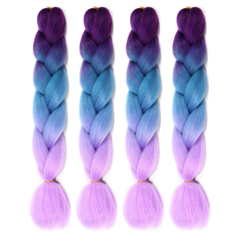 C26 & Purple + Lake Blue + Light PurpleDirty braided rope dreadlocks  Hair rope Wigs men and women braided hair Compile and distribute Receiving and sending Wig braid Nepal Hair band size Braid