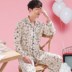 Đồ ngủ nam mùa thu cotton dài tay hai mảnh của người trung niên quần áo ngủ 35 tuổi -40 tuổi -50 tuổi. - Pyjama đồ mặc nhà Pyjama