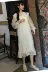 Mùa xuân và mùa hè 2019 phụ nữ mới búp bê Hàn Quốc cổ áo gạc đầm ren cổ tích rất nhỏ thiểu số của Pháp Một dòng váy - A-Line Váy váy chữ a công sở A-Line Váy
