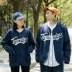 Từ phòng thu 2019 mùa thu Bor Nhật Bản retro bảng chữ cái thêu đồng phục bóng chày hợp thời trang áo khoác đôi - Đồng phục bóng chày