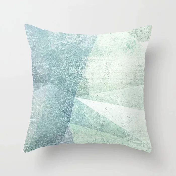 Green geometric pillowcase home sofa decoration pillow