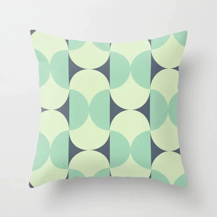 Green geometric pillowcase home sofa decoration pillow