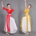 Trang phục múa cổ điển trang phục biểu diễn màu đỏ nữ thanh lịch phong cách Trung Hoa mans cơ thể hạt giống vần gạc bài tập phù hợp với sân khấu khiêu vũ váy