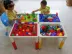 Em bé học bàn ghế trẻ em nhà trẻ em bàn đậu phộng trẻ em bàn nhỏ vườn trăng trò chơi nhựa cong - Phòng trẻ em / Bàn ghế