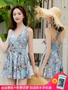 Váy phong cách cô gái người lớn tươi áo tắm nữ Xiêm váy trong nhà đại dương backless thể thao phần hoa ngực pad nữ thần - Bộ đồ bơi One Piece