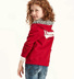 Màu đỏ ba trẻ em quần áo trẻ em Ý đan ba chiều thêu áo khoác có thể mẹ và con gái Áo khoác
