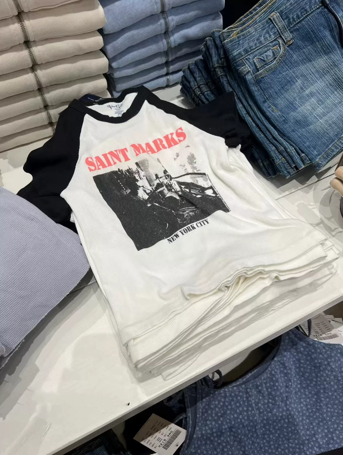 Brandymelody BM Summer Sant Marks Sant Marks вставленное плечо рукав цвет BM хлопковая футболка с высокой талией