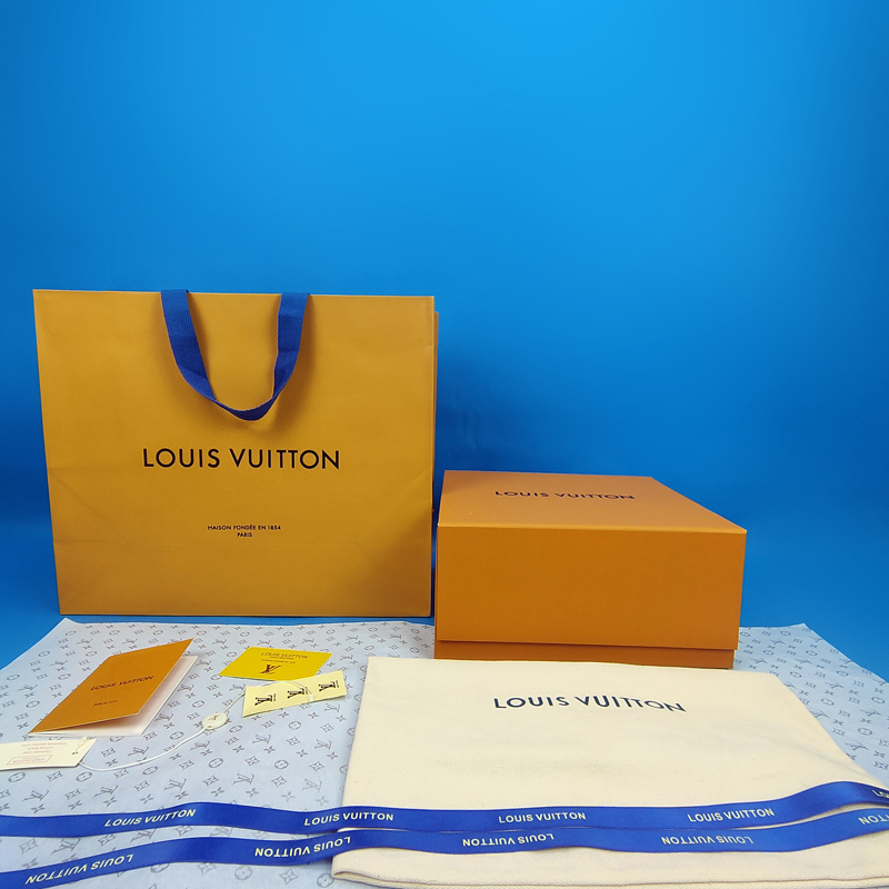 Mini Folding Box + Bag + Ribbon + Sydney Paper + Cloth Bagoriginal edition LV paper bag Gift bag portable Bag clothes scarf Box Bag money Jewelry box Dustproof bag packing box