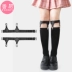 Nhẫn chân nhẫn chống trượt vớ garter clip đen Nhật Bản cos tối jk bắp chân vớ nữ ống vớ chân với trang sức - Nịt Tất