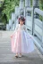 Hanfu nữ mùa xuân cherry cải tiến váy ngực Qi cha mẹ con rể phong cách Trung Quốc trang phục cổ tích Trung Quốc yếu tố siêu cổ tích - Trang phục dành cho cha mẹ và con Trang phục dành cho cha mẹ và con