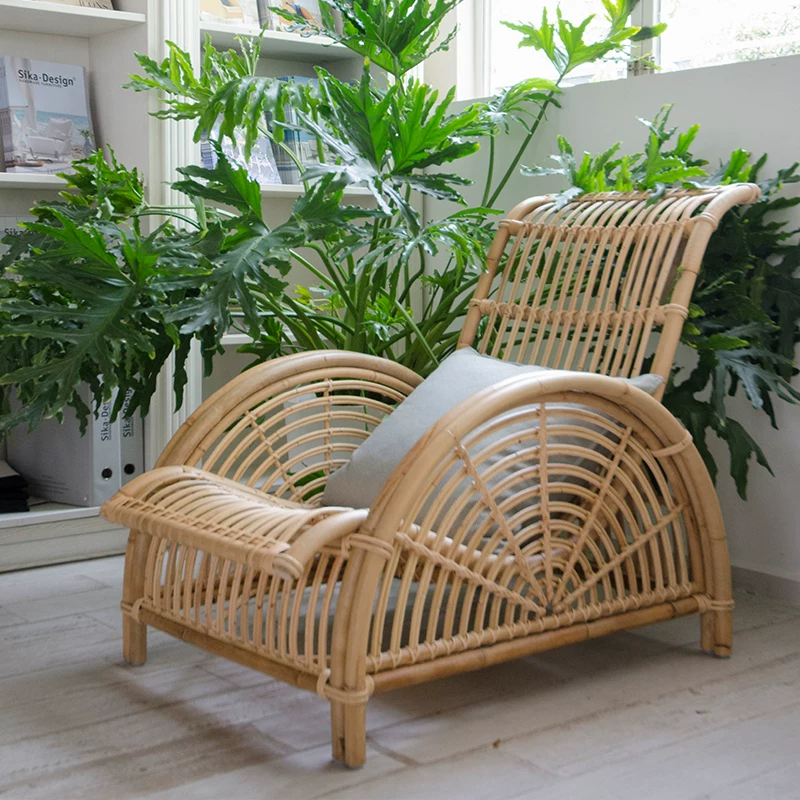Sikadesign丹麦手工藤编休闲躺椅设计师款北欧家具Paris chair