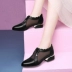 2020 phiên bản Hàn Quốc của giày đơn Tiantian Dadong phụ nữ dây kéo giày phụ nữ đế thấp giày cao gót rỗng giữa mùa xuân và mùa thu giày nữ miệng sâu - Giày cắt thấp