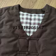 Áo vest nam nam mùa thu và mùa đông handmade cotton vest vai retro nam dày dày ấm áp kiểu áo gió Trung Quốc - Dệt kim Vest