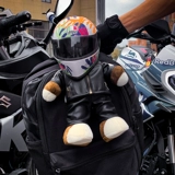 Мотоциклетная кукла, шлем медведь, AGV, мотоцикл BMW, подарок, ремонт гоночной машины, украшение багажника мотоцикла, раллийный медведь