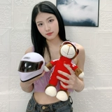 Мотоциклетная кукла, шлем медведь, AGV, мотоцикл BMW, подарок, ремонт гоночной машины, украшение багажника мотоцикла, раллийный медведь