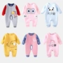 Babyiesies mùa xuân và mùa thu mùa đông ấm áp nam và nữ Baby romper cotton dài tay romper 6 quần áo sơ sinh 3 áo khoác dày cho bé mùa đông