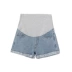 Quần short denim của phụ nữ mang thai mùa xuân và mùa hè chống mặc quần jean mới kích thước lớn quần áo phụ nữ thời trang rộng rãi quần áo mùa hè thủy triều mẹ quần - Phụ nữ mang thai quần / quần bụng