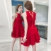 Hộp đêm phụ nữ mùa hè 2021 mới mỏng và mỏng một dòng váy cổ tích tính khí treo cổ váy quây - A-Line Váy
