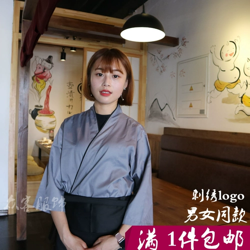 Пользовательская японская стиль кулинария суши кимоно корейская японская одежда для мужчин и женщин -шеф -поваров костюм и официант ветра