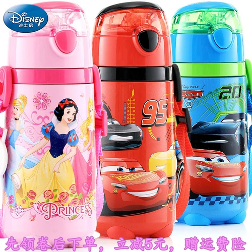 Дисней, трубочка для принцессы для мальчиков и девочек, стакан из нержавеющей стали со стаканом