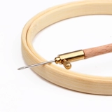 Ручка из натурального дерева, бусы, крючок для вязания, блестки для ногтей, французский стиль, с вышивкой