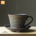 Cúp Cà phê Chín Tu American Cup cá tính Cốc trà Retro Cup Cà phê rộng Hướng dẫn sử dụng Cốc gốm sáng tạo dụng cụ pha cà phê Cà phê