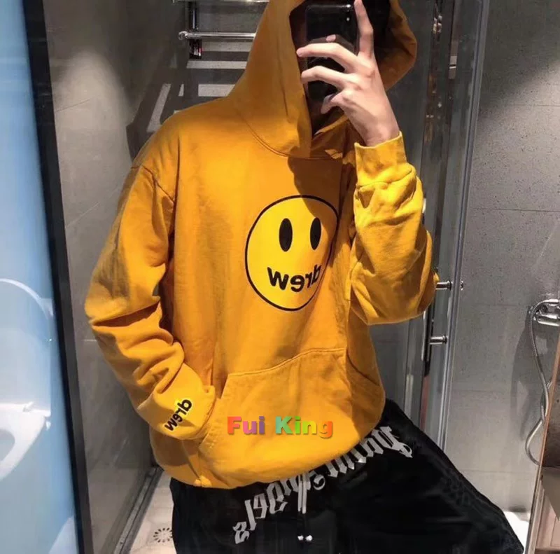 Худи с капюшоном Drew House Justinbieber Mascot Justin Bieber той же улыбкой лицевая футболка