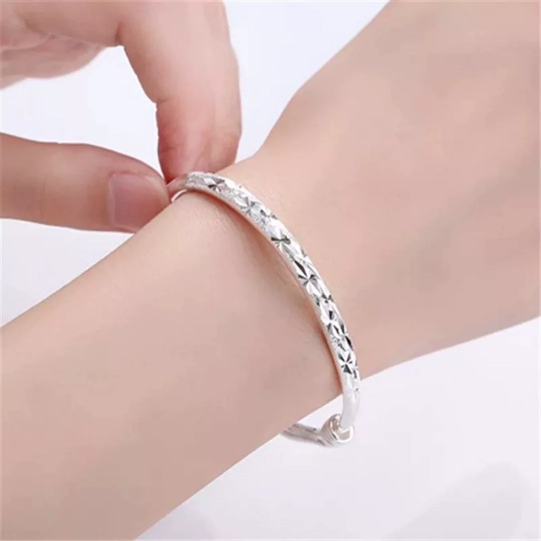 Silver bracelet, accessory, silver 999 sample, Korean style, 925 sample silver