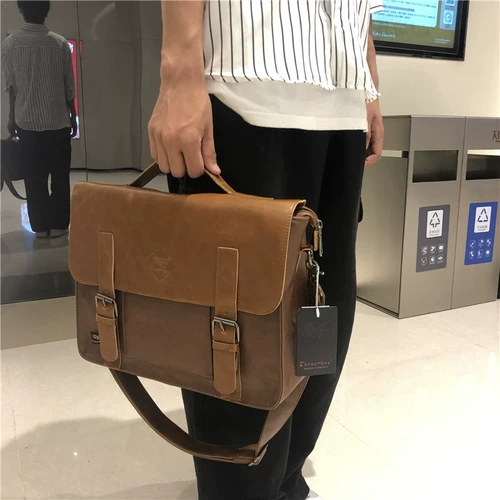 Японский трендовый бизнес-ноутбук, сумка на одно плечо, кожаный ремешок для сумки, ноутбук, бизнес-версия, из натуральной кожи