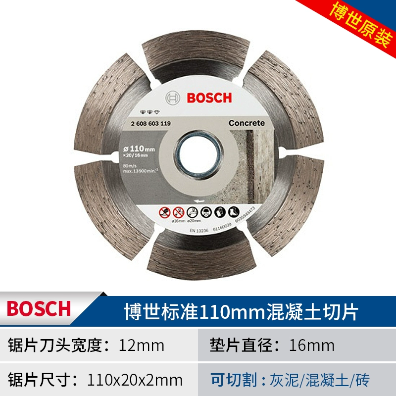 Bosch Diamond Universal có rãnh đá cẩm thạch tấm vật liệu đá cẩm thạch bê tông thủy tinh cắt gạch máy mài góc tấm khô và ướt máy cắt sắt Máy cắt kim loại