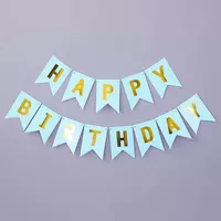 Голубой баннер рождения