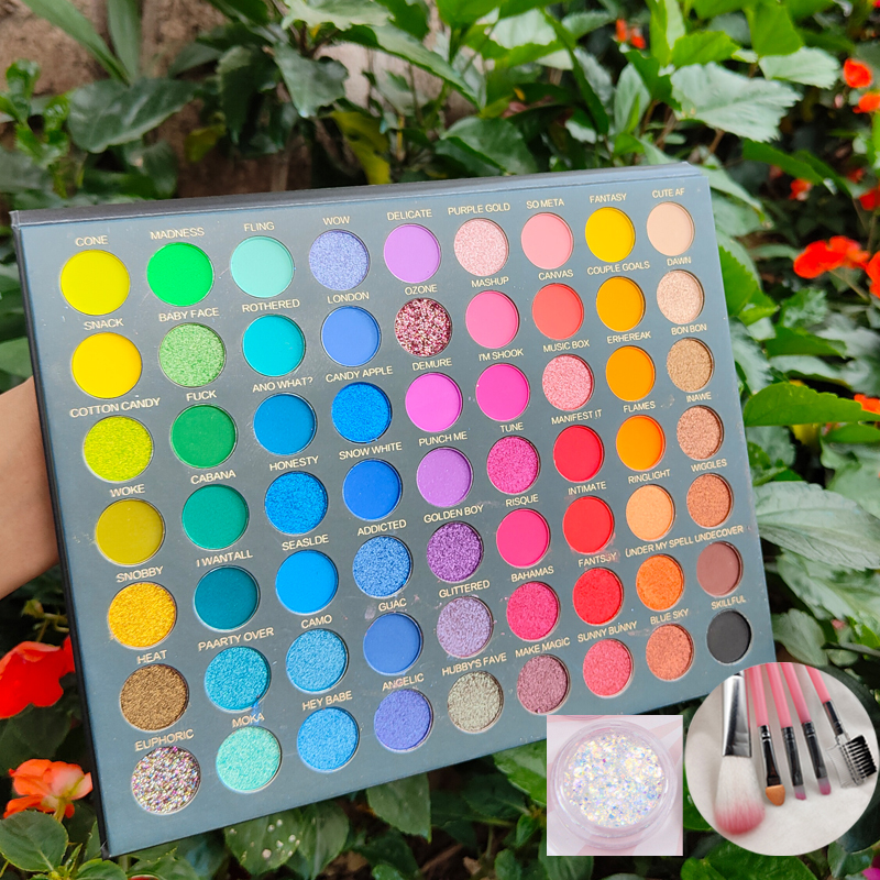 08 Stage Performance 63 Color Eye Shadow Disc.cos colour Eyeshadow Compact 63 colour children stage perform Makeup student dresser special-purpose Waterproof and sweat proof Make up tray