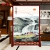 Màn hình lối vào kiểu Trung Quốc vách ngăn lối vào phòng khách văn phòng hiện đại đơn giản màn hình ghế gỗ nguyên khối hai mặt chào mừng cây thông thi công vách ngăn 