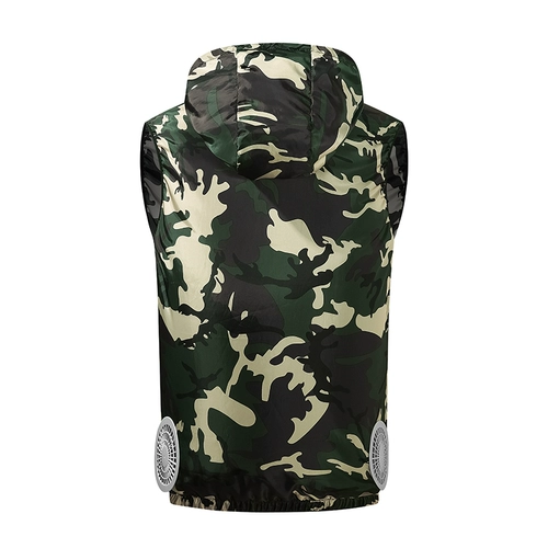 Летний вентилятор, охлаждающий жилет подходит для мужчин и женщин для работы, защита от солнца