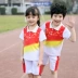 Đồng phục học sinh gió Trung Quốc set hai bộ quần áo nam và nữ phục vụ sân vườn quần áo cotton tay ngắn tùy chỉnh thể thao hè hai mảnh