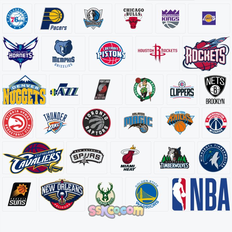 NBA公牛篮球球队LOGO标志品牌印花图案图形设计素材AI矢量模板