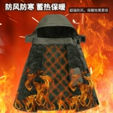 Зимний флисовый удерживающий тепло пуховик, куртка для работы, увеличенная толщина