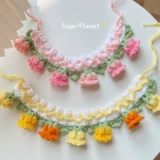 Брендовый трикотажный шарф, слюнявчик, нагрудник, милый аксессуар, чокер