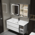 Tủ phòng tắm đơn giản hiện đại kết hợp gốm sứ nhà vệ sinh bàn rửa tích hợp, rửa mặt, sang trọng ánh sáng, rửa quần áo chậu chậu rửa âm bàn đá vòi nước bồn rửa mặt 