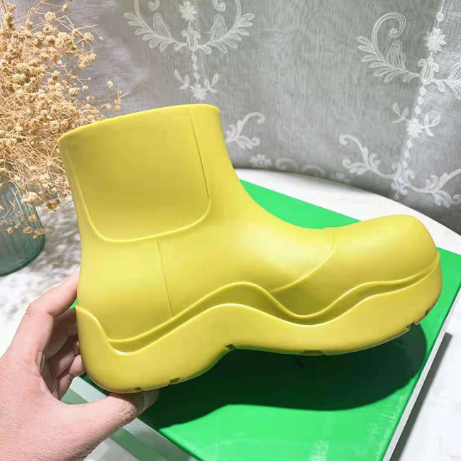 Light GreenAhigo mona lovers Same Macaroon Boots Thick bottom Chelsea Short boots female summer ins Trendy man shoes