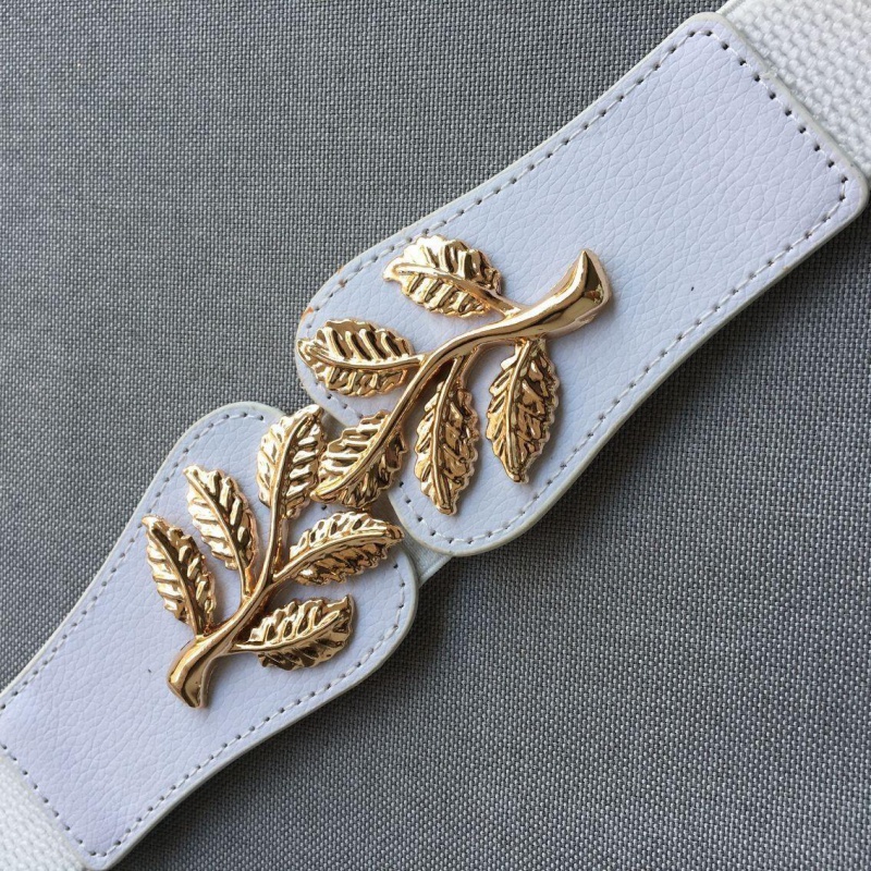 The Leaves Are White (About 5Cm)Lose money impulse Loose and tight belt Women Tightness elastic force Width Waistband female Dress Fine black belt